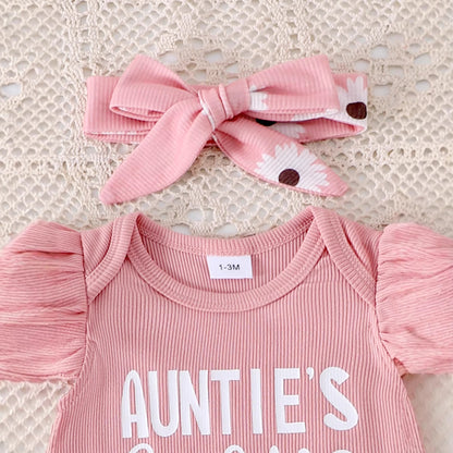 Cute Cotton Ribbed Sleeveless Set for Baby Girls
