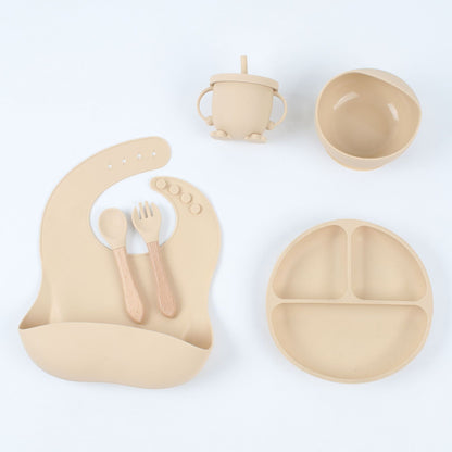 6-Piece Set of Silicone Dinner Plates, Baby Products, Mother and Baby Supplies, Kidsren's Supplies, Baby Tableware Set, Silicone Bowl - image 2