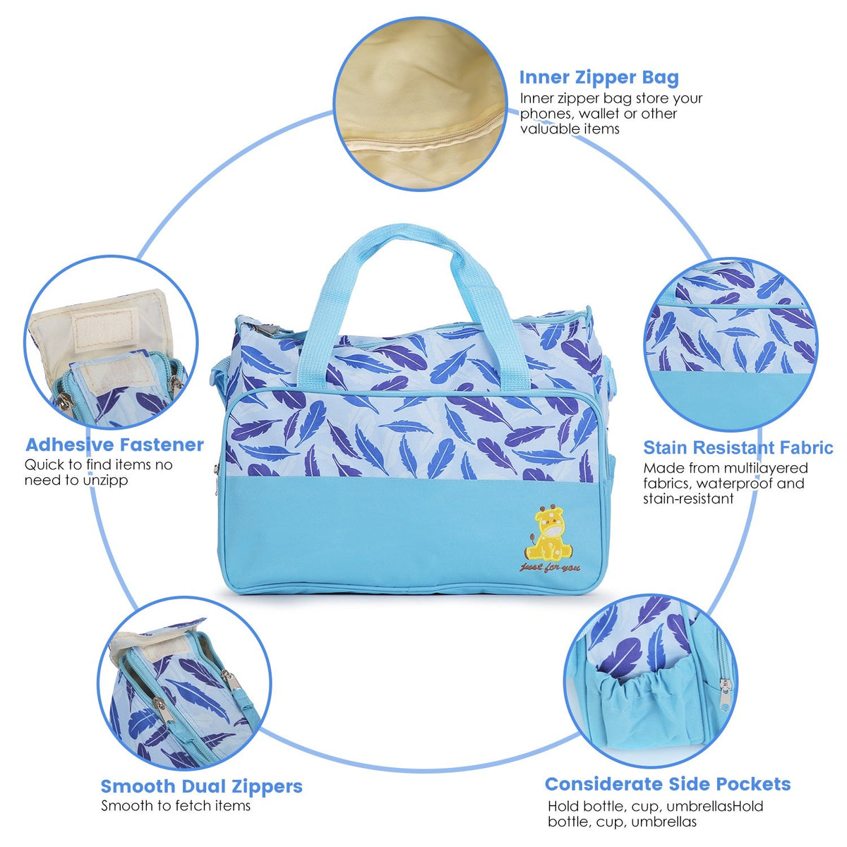 5-Piece Diaper Travel Bag Set