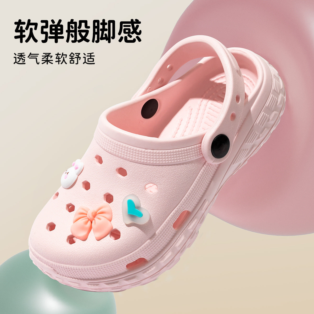 Children's Croc Shoes for Girls, Summer 2026 New Soft Sole Home Non-Slip Parent-Child Outdoor Beach Sandals for Girls - image 4