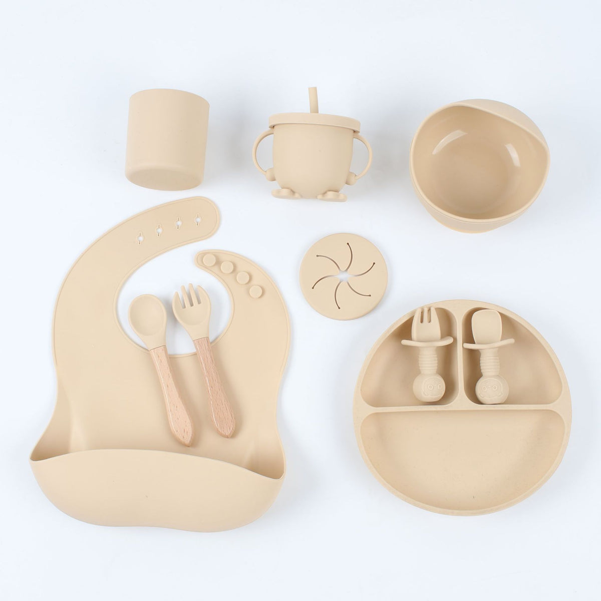 10-Piece Set of Silicone Baby Tableware Set, Baby Food Bowl, Baby Products, Children's Products, Mother and Baby Products, Supply Source - image 4