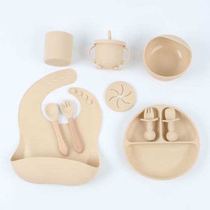 10-Piece Set of Silicone Baby Tableware Set, Baby Food Bowl, Baby Products, Children's Products, Mother and Baby Products, Supply Source - image 4