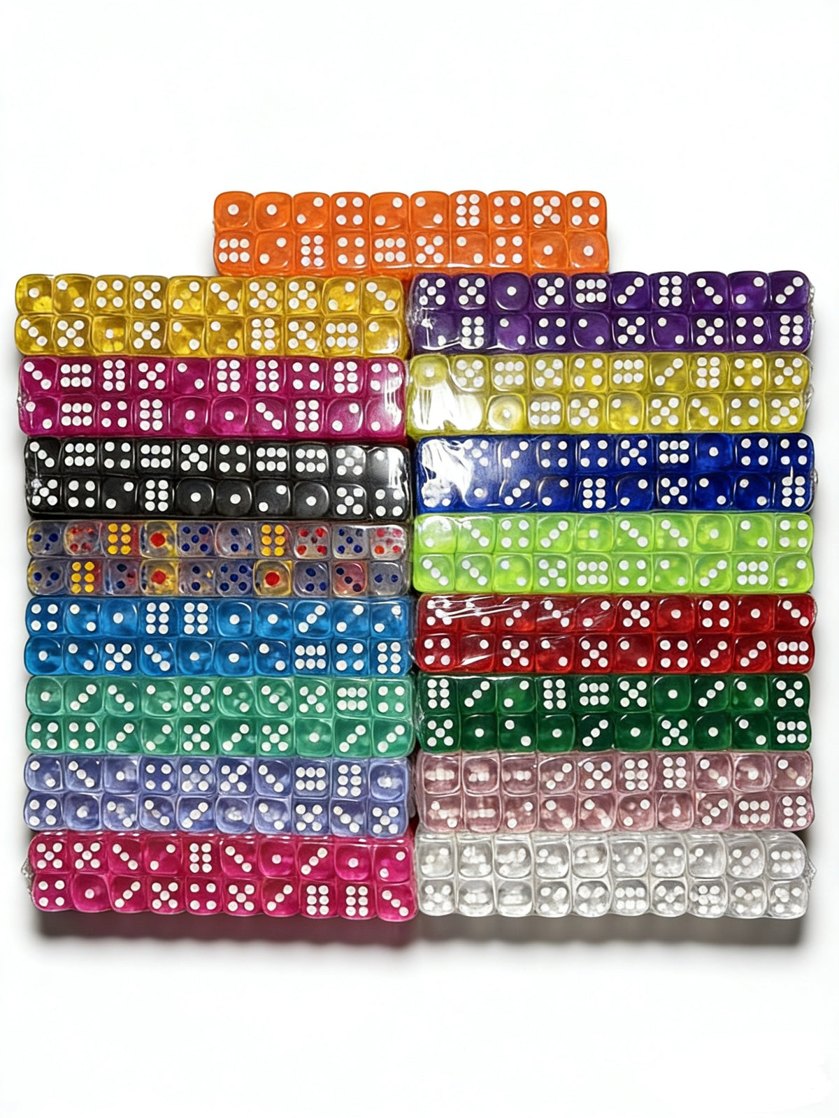 16mm Transparent Round Dice Colorful Multi-Color 6-Sided D6 Board Game Toy Accessories Environmentally Friendly Crystal Acrylic Dice - image 1