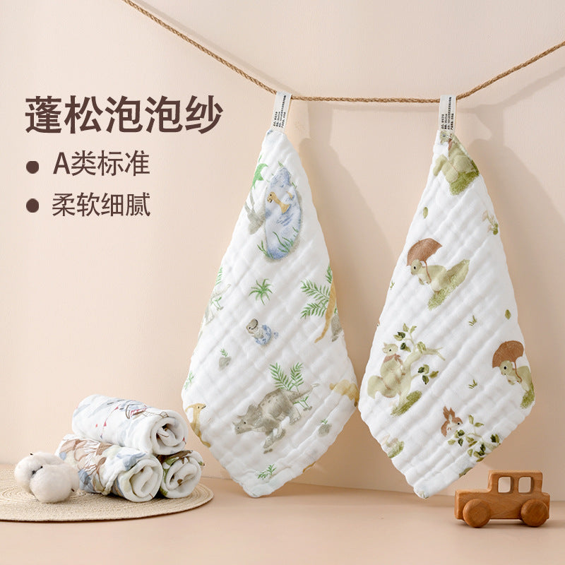 Newborn Gauze Square Towel Pure Cotton Type a Six-Layer Seersucker Baby Face Wash and Bath Towel Baby Saliva Towel - image 1