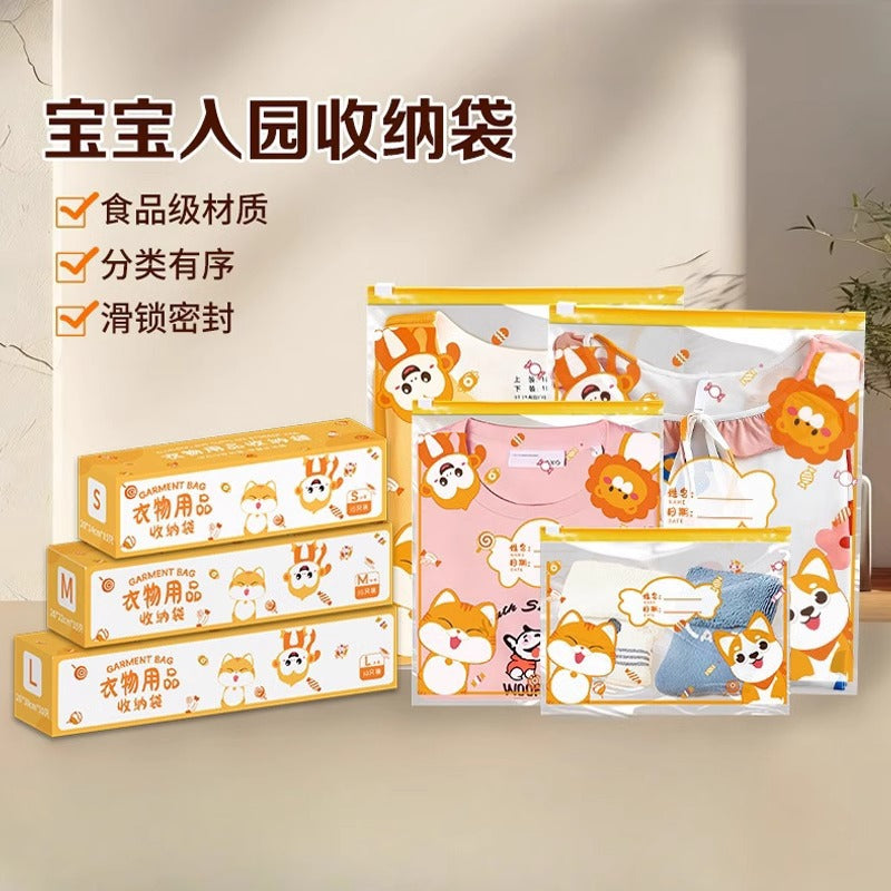 Manufacturer Wholesale Slide-Lock Storage Bags for Kindergarten Baby Clothes, Slide-Lock Storage Bags, Mother and Baby Sorting Storage Bags - image 2