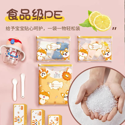 Manufacturer Wholesale Slide-Lock Storage Bags for Kindergarten Baby Clothes, Slide-Lock Storage Bags, Mother and Baby Sorting Storage Bags - image 3