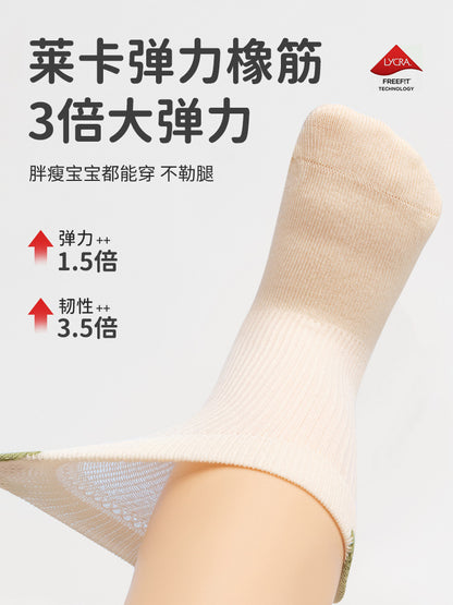 Spring and Autumn Baby Socks, Newborn Class a Cotton Socks, Seamless Loose-Top Cartoon Children's Socks, Children's Solid Color Baby Socks - image 4