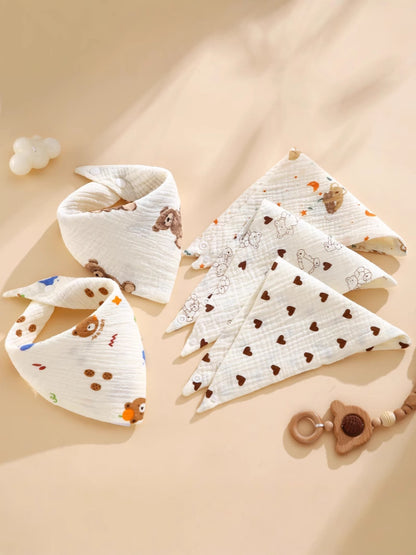Cross-Border Saliva Towel Baby A-Grade Cotton Bib Cartoon Baby Triangle Towel Newborn Bib Pure Cotton Baby Products - image 3