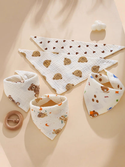 Cross-Border Saliva Towel Baby A-Grade Cotton Bib Cartoon Baby Triangle Towel Newborn Bib Pure Cotton Baby Products - image 4