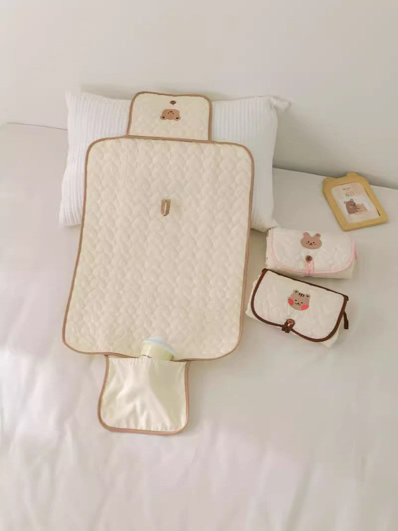 Korean Ins Style Baby Portable Diaper Changing Pad Foldableable Diaper Bag Multifunctional Crib Diaper Pad - image 3