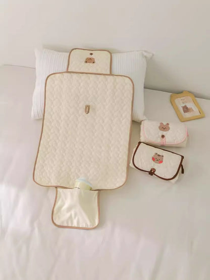 Korean Ins Style Baby Portable Diaper Changing Pad Foldableable Diaper Bag Multifunctional Crib Diaper Pad - image 3
