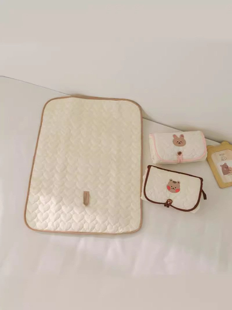 Korean Ins Style Baby Portable Diaper Changing Pad Foldableable Diaper Bag Multifunctional Crib Diaper Pad - image 5