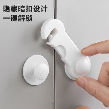 Child Safety Lock Drawer Lock Cabinet Door Latch Anti-Pinch Anti-Open Device Baby Protection Refrigerator Latch Cabinet Latch - image 3