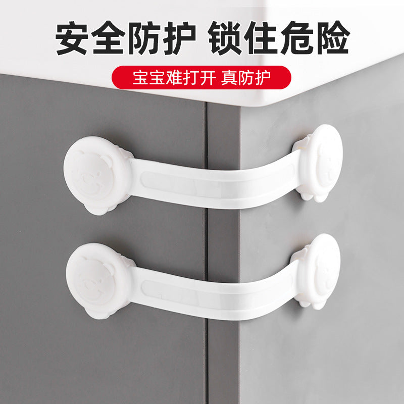 Child Safety Lock Drawer Lock Cabinet Door Latch Anti-Pinch Anti-Open Device Baby Protection Refrigerator Latch Cabinet Latch - image 4