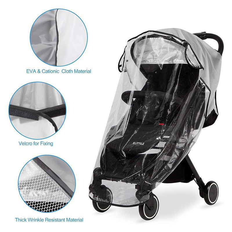 Stroller Rain Cover, Universal Type, Windproof Cover for Baby Strollers, Rainproof Cover for Baby Umbrella Strollers, Warm Cover, Children's Stroller Raincoat W - image 2