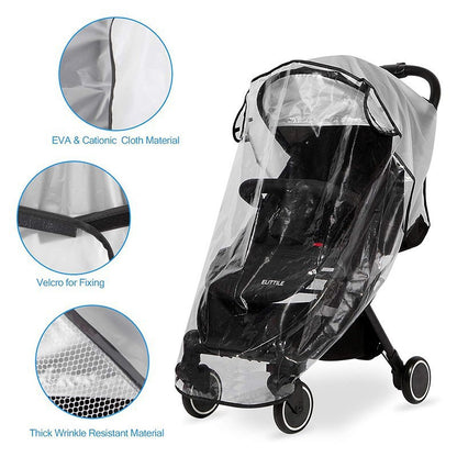 Stroller Rain Cover, Universal Type, Windproof Cover for Baby Strollers, Rainproof Cover for Baby Umbrella Strollers, Warm Cover, Children's Stroller Raincoat W - image 2
