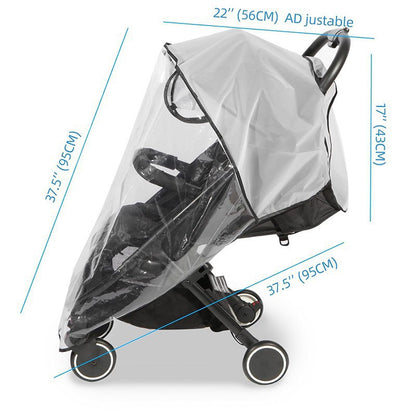 Stroller Rain Cover, Universal Type, Windproof Cover for Baby Strollers, Rainproof Cover for Baby Umbrella Strollers, Warm Cover, Children's Stroller Raincoat W - image 3