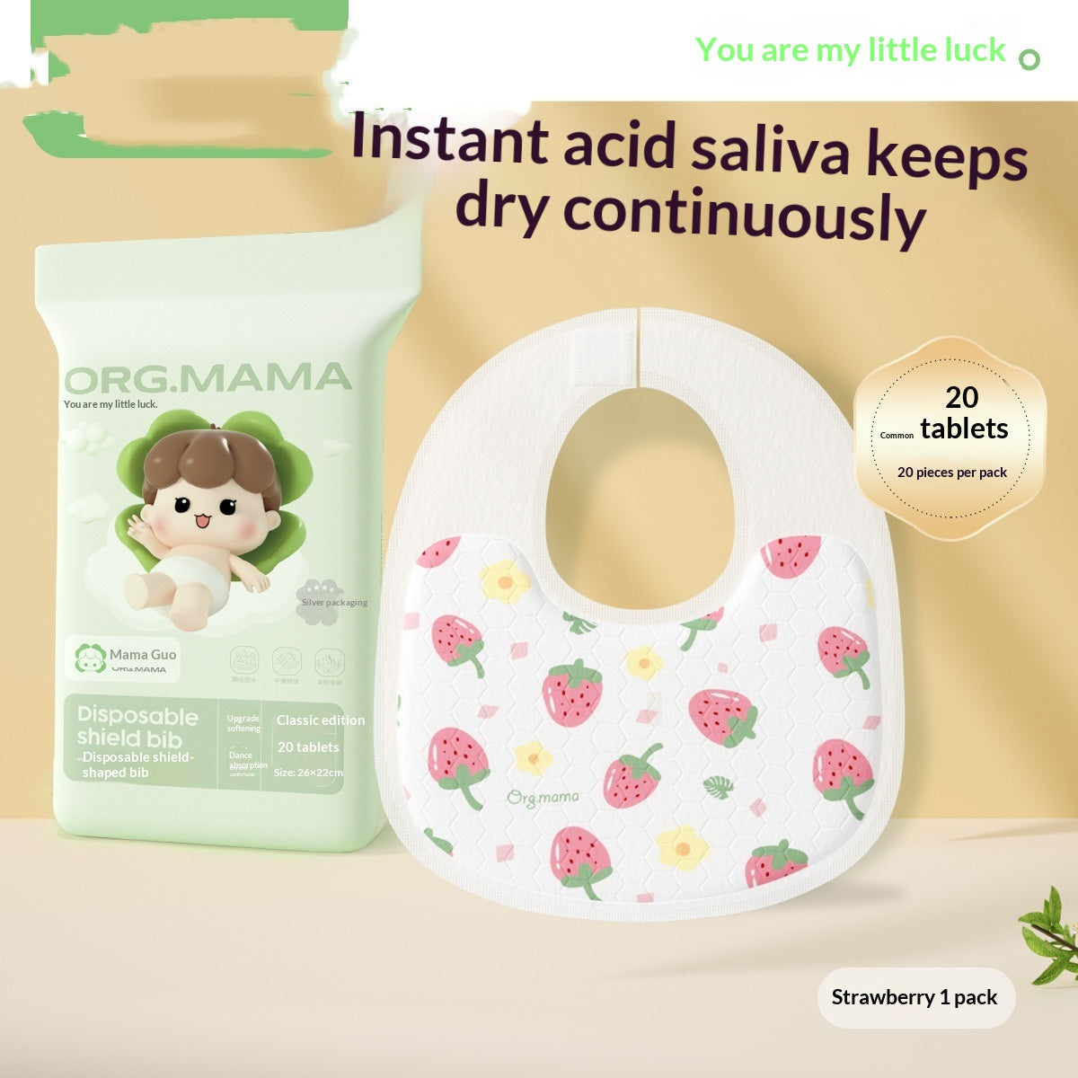 Mama Fruit Disposable Saliva Towels Baby Bibs