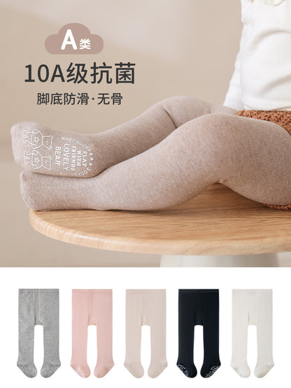 Children's Pantyhose Spring & Fall New Large Pp Pure Color Girls' Jumpsuits Boneless Antibacterial Infant Outer Leggings - image 1