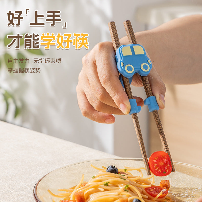 Guangyi Kidsren's Chopsticks Training Chopsticks 3-6 Years Old Baby Learning Chopsticks Infant Auxiliary Silicone Non-Slip Boy - image 2