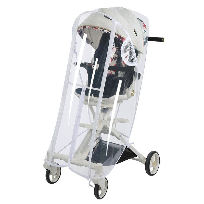 Baby Stroller Rain Cover, Windproof and Rainproof Cover, Stroller Protection, Breathable Peva Raincoat Accessories - image 3