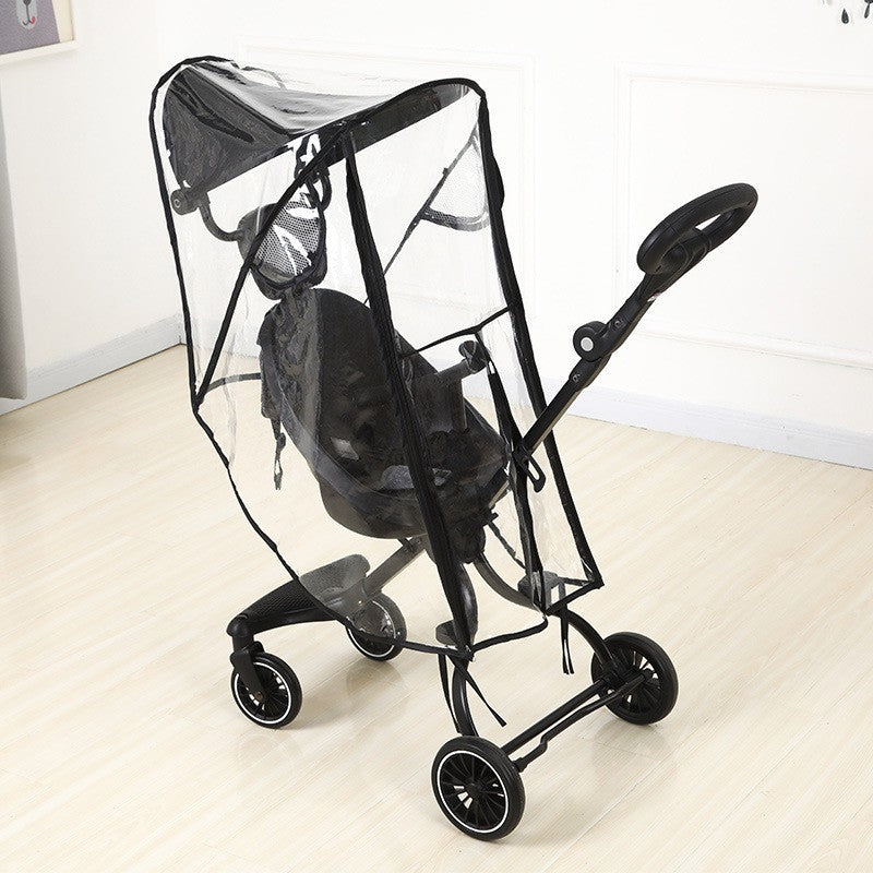Baby Stroller Rain Cover, Windproof and Rainproof Cover, Stroller Protection, Breathable Peva Raincoat Accessories - image 4