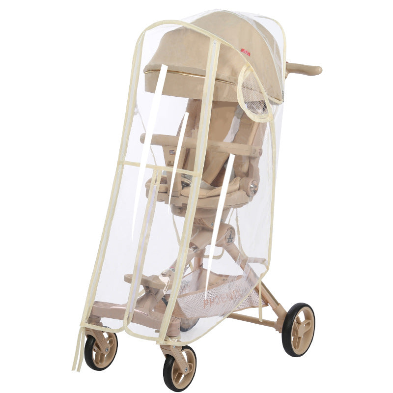 Baby Stroller Rain Cover, Windproof and Rainproof Cover, Stroller Protection, Breathable Peva Raincoat Accessories - image 5