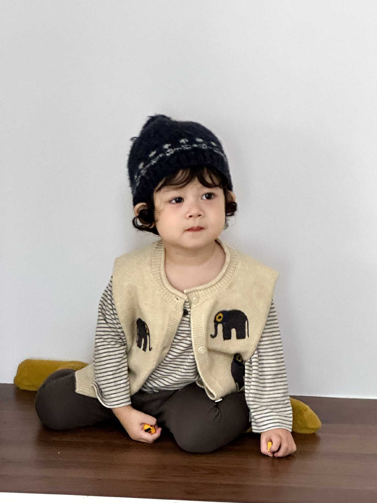 Children's Vest Jacket Autumn 2026 New Style Baby Autumn Clothing Korean Style Children's Clothing Autumn Boys' Striped Base Layer Set - image 3