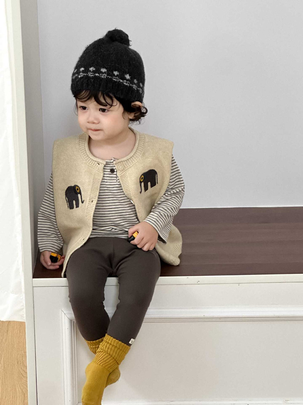 Children's Vest Jacket Autumn 2026 New Style Baby Autumn Clothing Korean Style Children's Clothing Autumn Boys' Striped Base Layer Set - image 4