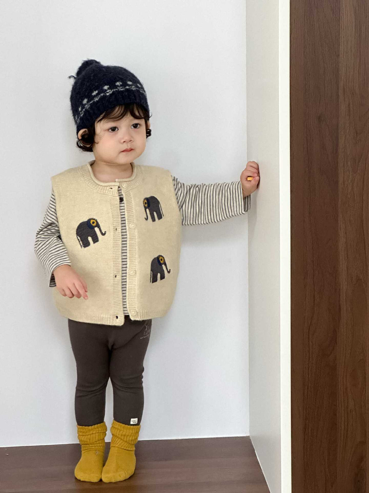 Children's Vest Jacket Autumn 2026 New Style Baby Autumn Clothing Korean Style Children's Clothing Autumn Boys' Striped Base Layer Set - image 5