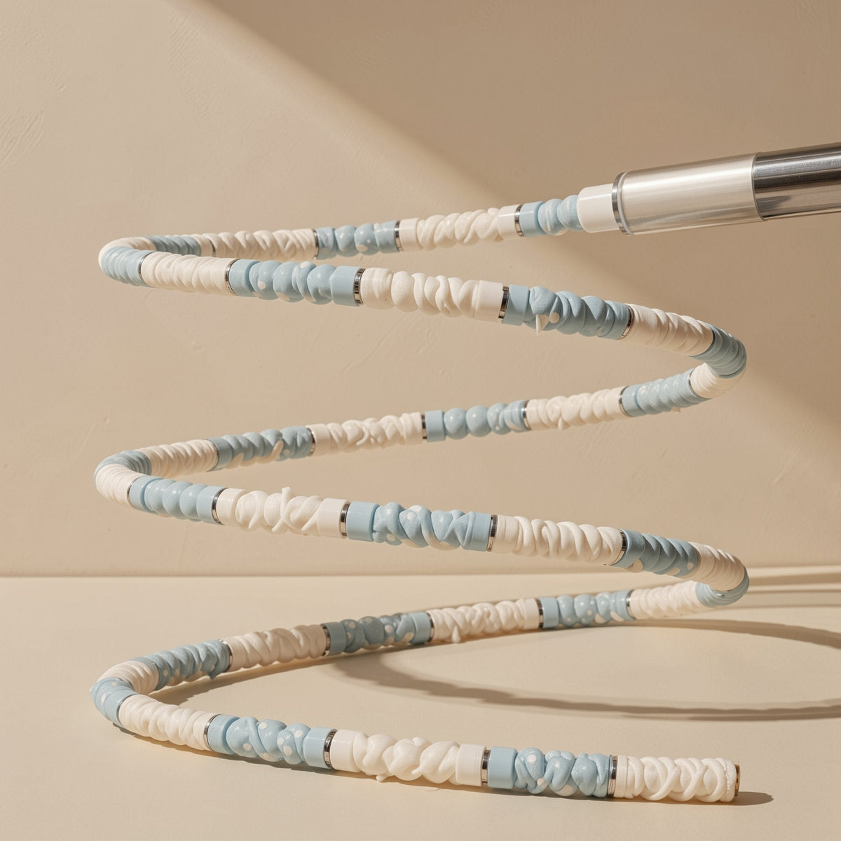 Children’s adjustable bamboo-style skipping rope with a TPE handle - view 2