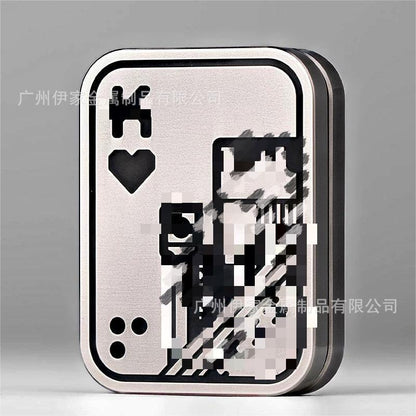 Source Factory Edc Stress Relief Toy Metal Mechanical Push Card Big King Snap Coin Fidget Spinner Edc Cross-Border Hit - image 1