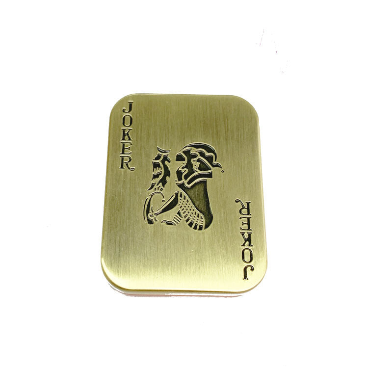 Source Factory Edc Stress Relief Toy Metal Mechanical Push Card Big King Snap Coin Fidget Spinner Edc Cross-Border Hit - image 4