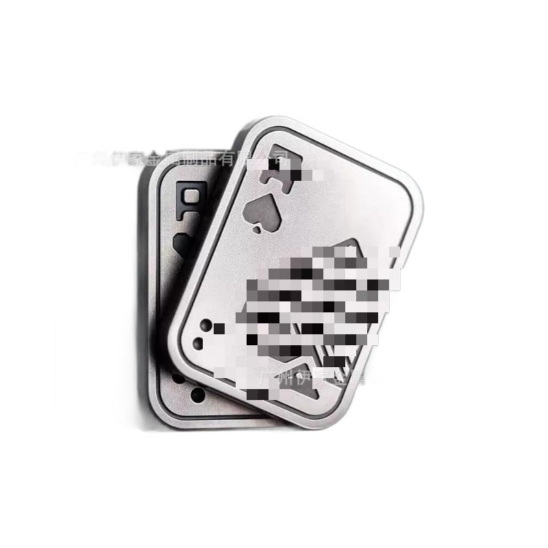 Source Factory Edc Stress Relief Toy Metal Mechanical Push Card Big King Snap Coin Fidget Spinner Edc Cross-Border Hit - image 5