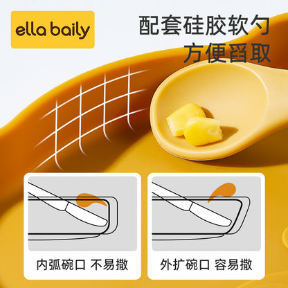 Food-Grade Baby Dinner Plate Silicone Suction Cup All-In-One Independent Eating Kidsren's Tableware Set Complementary Food Bowl Baby - image 3