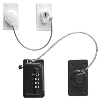 No-Drill Adjustable Child Lock Window Limiter Safety Lock Chain Lock Refrigerator Outward-Opening Casement Sliding Window Lock - image 5