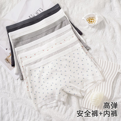 10A Antibacterial Crotch Square-Cut Women's Underwear, Baby Cotton Boxer Briefs for Women, Mid-Waist Seamless Simple Cotton Women's Underwear - image 3