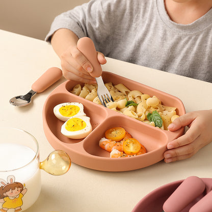 Baby Meal Plate, Independent Eating, Silicone Suction Cup, Integrated Baby Food Tray, Compartment Tray, Food Bowl for Dining Chair - image 3