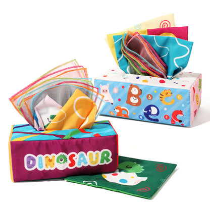 Cross-Border Best-Selling Baby Tissue Box That Cannot Be Torn Apart, Baby Finger Tissue Box, Exercise Early Education Soothing Toy - image 5