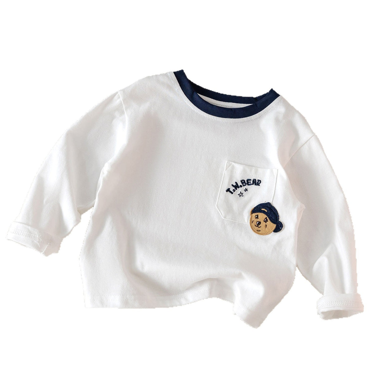 Children's Long-Sleeved T-Shirt 2025 Spring & Fall New Style Boy's Stripesd Top Cartoon Bear Baby Cartoon Bottoming Shirt Trendy - image 5