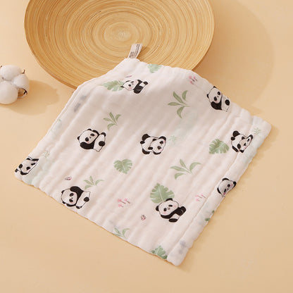 Pure Cotton Gauze Small Square Towel Baby Saliva Towel Seersucker Soft Absorbent Small Towel Kindergarten Kidsren's Face Towel - image 3
