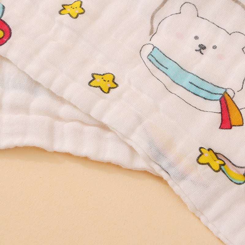 Pure Cotton Gauze Small Square Towel Baby Saliva Towel Seersucker Soft Absorbent Small Towel Kindergarten Kidsren's Face Towel - image 4