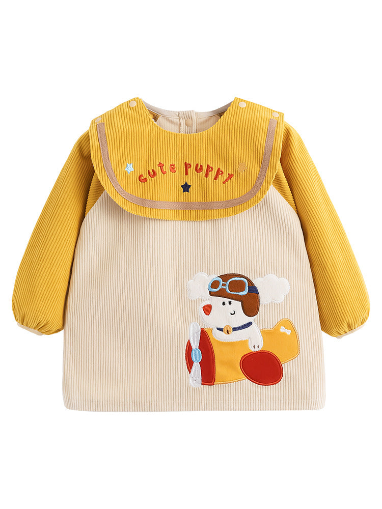 Axi Heyue Boys' Long-Sleeved Waterproof Smock Infant Baby Eating Bib Boy Outer Wear Anti-Dirty Protective Apron - image 5