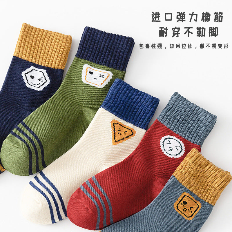 [Hot Style] Cross-Border Boys' Socks Spring and Autumn Sports Cartoon Mid-Tube Socks Baby Boys Students Middle and Large Children Autumn and Winter - image 3