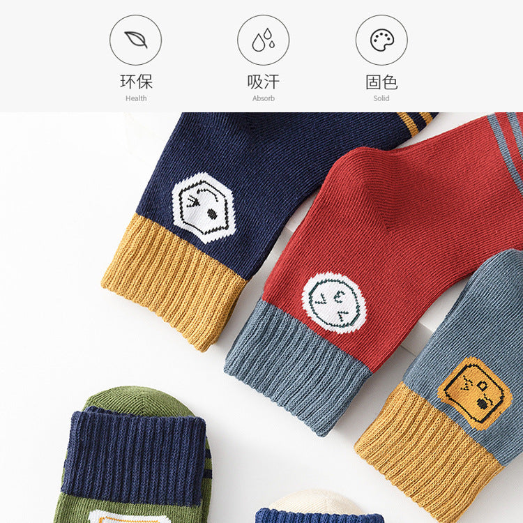 [Hot Style] Cross-Border Boys' Socks Spring and Autumn Sports Cartoon Mid-Tube Socks Baby Boys Students Middle and Large Children Autumn and Winter - image 4