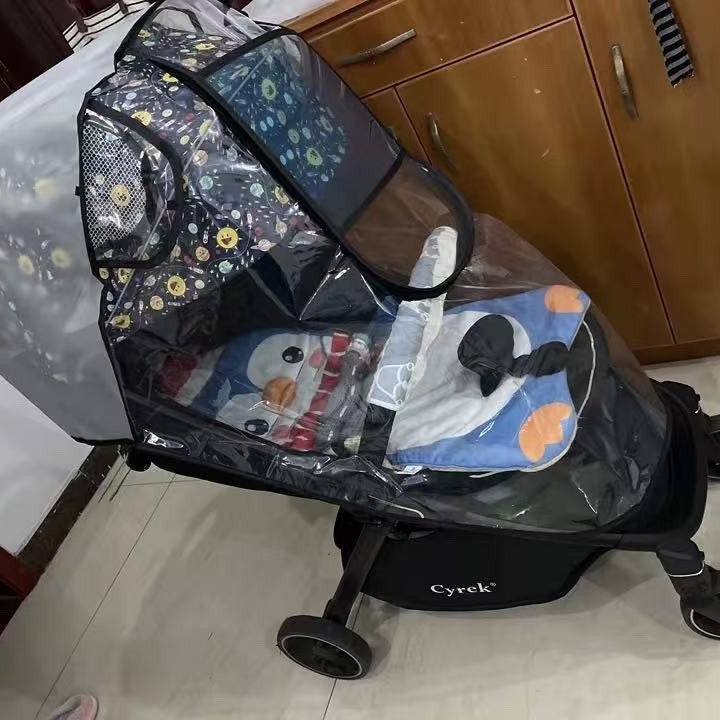 Stroller Rain Cover Little Tiger Pocket Stroller Windproof Baby Stroller Wind Shield Baby Stroller Rain Cover - image 4