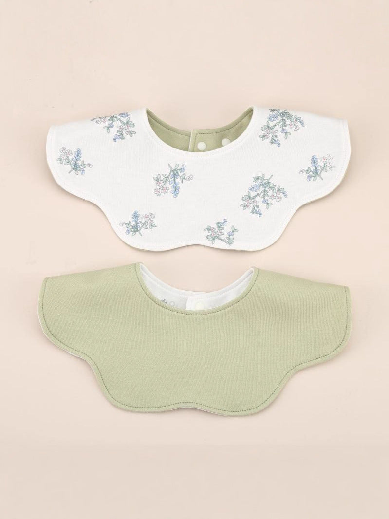 Korean Same Style Ins Baby Bib Newborn Saliva Towel Baby Bib Pure Cotton Double-Sided with Kidsren's Saliva Pocket - image 2