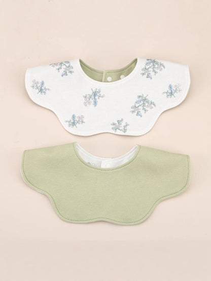 Korean Same Style Ins Baby Bib Newborn Saliva Towel Baby Bib Pure Cotton Double-Sided with Kidsren's Saliva Pocket - image 2