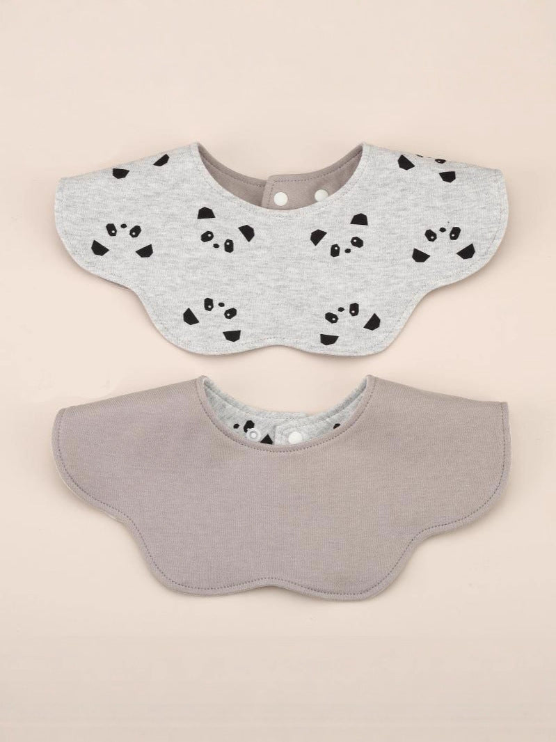 Korean Same Style Ins Baby Bib Newborn Saliva Towel Baby Bib Pure Cotton Double-Sided with Kidsren's Saliva Pocket - image 3