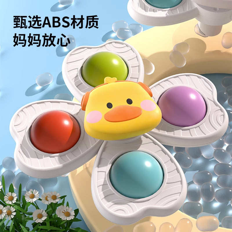 Cross-Border Baby Dining Table Suction Cup Spinner Baby Cartoon Fingertip Spinner Cute Pet Press Spinner Rotating Water Toy - image 2